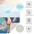thumbnail image 3 of Yayeee Bath Rug for Bathroom Floor Non Slip Contour Fluffy Soft Absorbent Mat, 20"x24", Blue Tree, 3 of 7