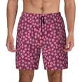 thumbnail image 2 of Picia Flowers With Green Leaves pattern Mens Swim Trunks with Compression Liner Stretch Beach Shorts Quick Dry with Zipper Pockets No-Chafing Board Shorts-X-Large, 2 of 9