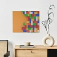 thumbnail image 6 of Susaid Colorful Building Blocks A Pattern Canvas Wall Decor Poster Framed Artwork Decoration for Bedroom Home Office Ready to Hang,Horizontal, 6 of 6