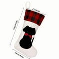 thumbnail image 2 of sruoe Dog Christmas Stockings Christmas Tree Decorations Indoor Christmas Pendant Christmas Tree Ornaments Family Pet Red and Black Plaid Christmas Stocking for Dog Cats Pets Xmas Holiday Decor, 2 of 2