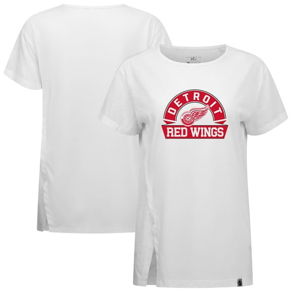 Women's Levelwear White Detroit Red Wings Influx Banner Arch T-Shirt
