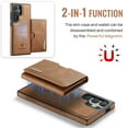 thumbnail image 3 of ELEHOLD Case for Samsung Galaxy S25 Ultra, Magnetic 2 in 1 Detachable Leather Wallet Case with Card Holder & Stand,Brown, 3 of 10