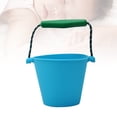 thumbnail image 2 of EeaseMX Cubo plegable portátil de silicona multifunción para agua, juguetes para niños para playa, baño y exteriores (azul, asa de color aleatorio), 2 of 7