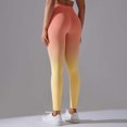 thumbnail image 6 of Tittly Sweatpants Women Yoga Pants Knit Candy Gradient Tight Height Waist Hip Yoga Pants Fitness Pants For Women Leggings for Women Womens Sweatpants Yellow M, 6 of 9