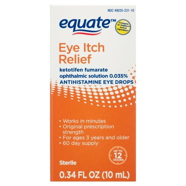 Equate Eye Itch Relief Antihistamine Eye Drops , 0.34 fl oz, Compare to Zadiator® Active Ingredient