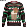 thumbnail image 3 of Suéteres de punto feos de Navidad con forma de hombre de jengibre, muérdeme, para Halloween, regalo de Navidad, para parejas, fiestas, unisex, informales, 2, 3 of 5