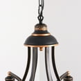 thumbnail image 3 of YANSUN 30.7 in 6-Light Oil Rubbed Bronze Chandelier Light with Frosted White Glass Shades, farmhouse Chandeliers for Dining Room Living Room, 3 of 7