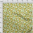 thumbnail image 3 of oneOone Cotton Poplin Gamboge Yellow Fabric Floral Craft Projects Decor Fabric Printed By The Yard 56 Inch Wide, 3 of 4