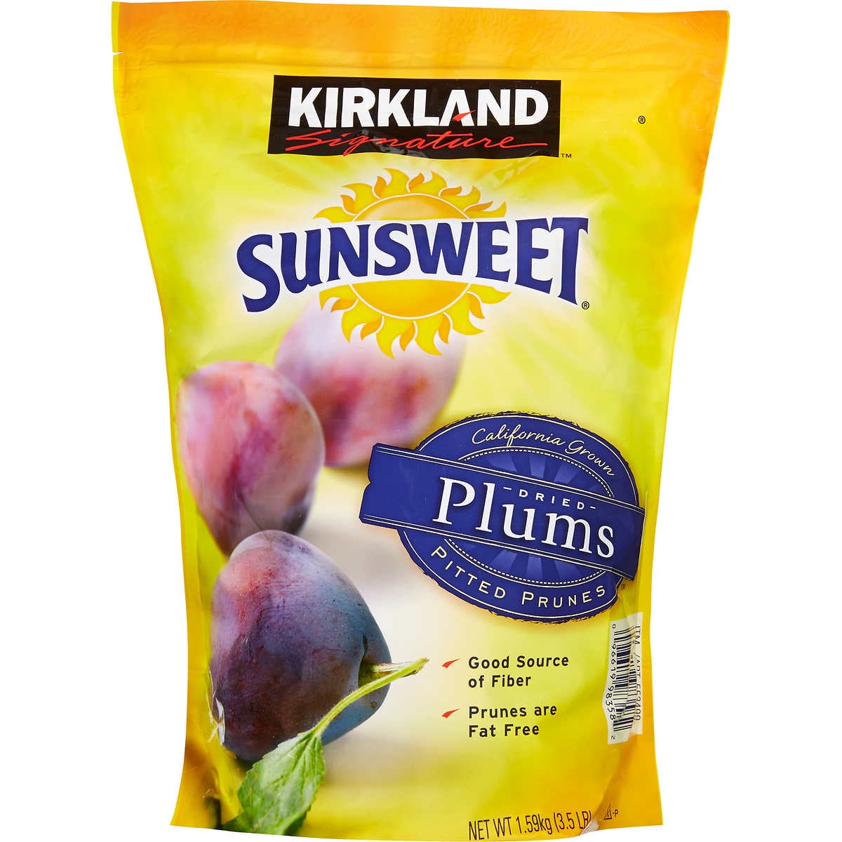 Kirkland Signature Sunsweet Whole Dried Plums, 3.5 lbs