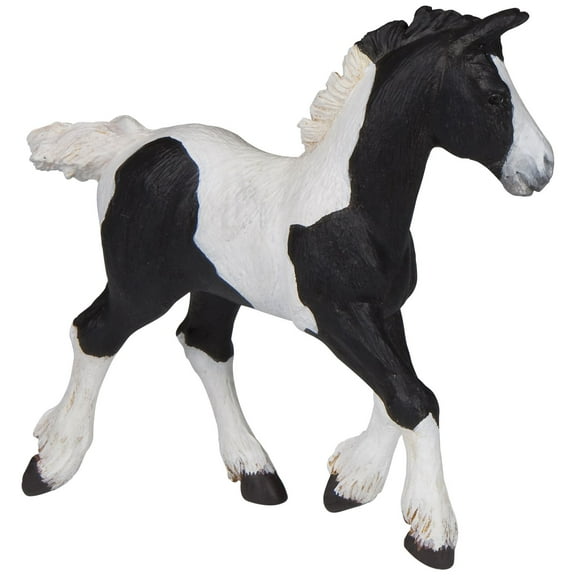 Papo Black Piebald Cob Foal Figure, Multicolor, oner Size