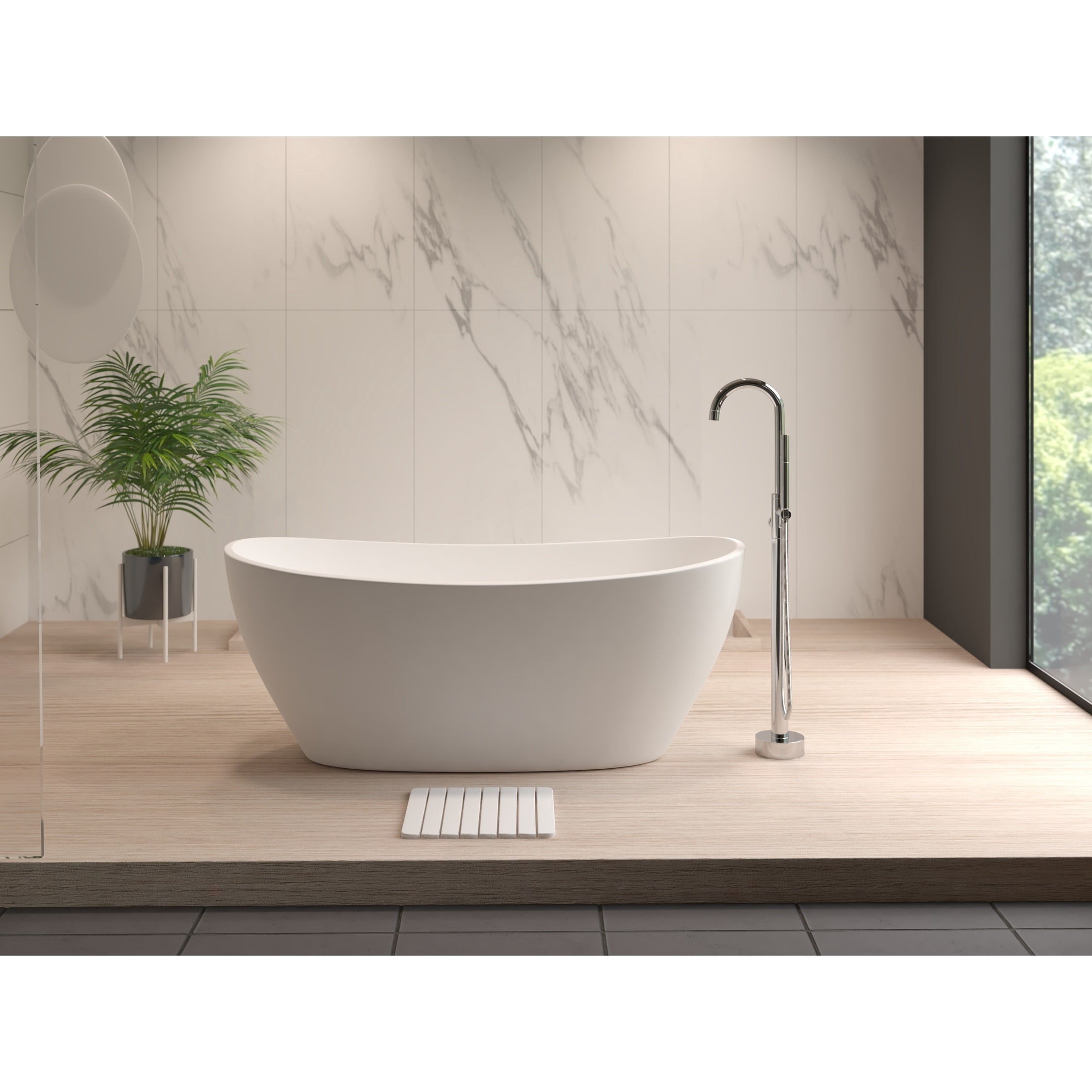 Contemporary Super absorbent 16x12" White Diatomaceous Stone Small Bathroom Mat