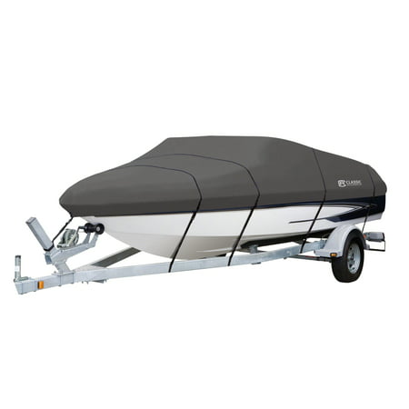 Classic Accessories StormPro™ Heavy Duty Boat Cover with Support Pole, Fits Boats 16' - 18.5' L x 98