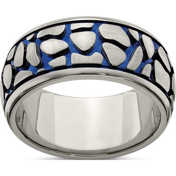 Titanium Blue Anodized Brushed 10mm Band