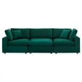 thumbnail image 4 of Modway Commix Canapé 3 Places Surrempli en Velours de Performance Garni de Duvet, Vert, 4 of 5