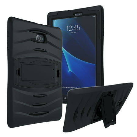 Galaxy Tab E 9.6 Case Cover by KIQ Shockproof Heavy Duty Armor Kickstand Screen Protector [SM-T560, SM-T561, SM-T560NU, SM-T560NZ] (Best Case For Galaxy Tab 2)