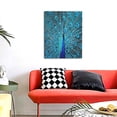 thumbnail image 4 of KLL Beautiful Blue Peacock Print Canvas Wall Art, Canvas Painting Prints Canvas Art Wall Decor Home Decoration for Living Room Bedroom Office, 4 of 6