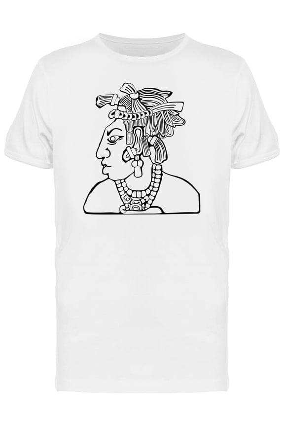 Cool Mayan Man Sketch Tee Men's -Image by Shutterstock