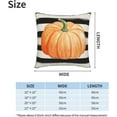 thumbnail image 4 of Fall Pillow Covers 18x18 Set of 2, Watercolor Stripes Pumpkin Decorative Outdoor Throw Pillow Covers Autumn Thanksgiving Farmhouse Cushion Case Linen Square for Home Couch Sofa, 4 of 6