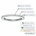 thumbnail image 3 of Vir Jewels 1/2 CTTW Diamond Eternity Ring Wedding Band 14K White Gold Prong Set Size 7 Female Adult, 3 of 7