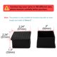 thumbnail image 2 of Tapas de patas de sofá de mesa Unique Bargains 2"x2" PVC negro 16 piezas, 2 of 7