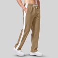 thumbnail image 2 of Mens Sweatpants with Pockets - Mesh Open Bottom Athletic Joggers for Men Loose Fit Gym Workout Running Casual Pants Khaki XXL, 2 of 5