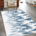 thumbnail image 2 of 2.7'x5' Area Rugs, Blue Forest Indoor Outdoor Area Rug for Living Room Bedroom, Contemporary Silhouette Abstract Art Washable Bathroom Rugs Kitchen Floor Carpet Mats Home Decor Aesthetic, 2 of 8