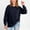 Navy, variant on Sweatshirts for Womens Loose Crewneck Long Sleeve Shirts Fall Casual Outfits Top Solid Color Blouses Pullover 2025 Trendy Fashion Clothings