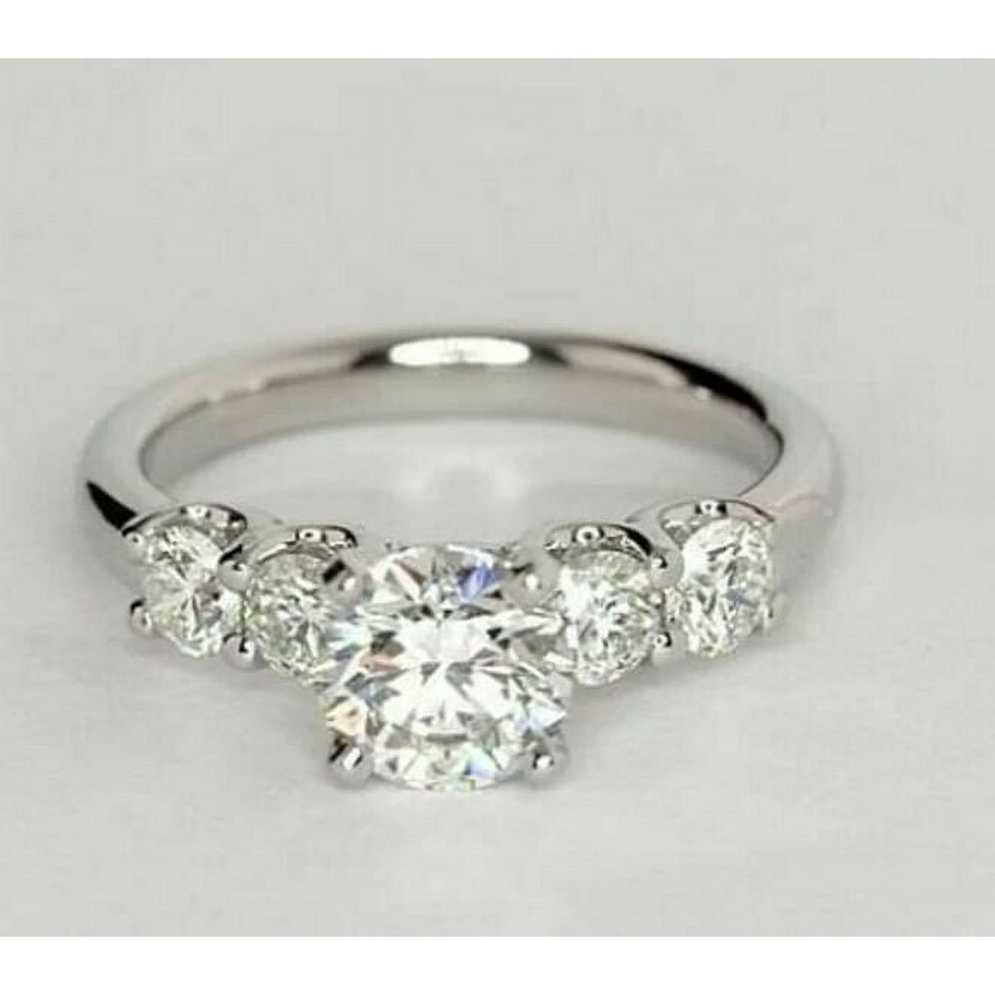 3.50 Cts Round Cut Moissanite Diamond Engagement Ring /18K White Gold Plated Anniversary Ring/ Wedding Ring / Dainty Ring / Promise Ring