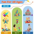 thumbnail image 5 of Magnetic Tiles 102pcs Building Blocks Stem Toys for 3+ Year Old Boys and Girls Montessori Toys Toddler Kids Gifts Parents Approved Sensory Toys, 5 of 9