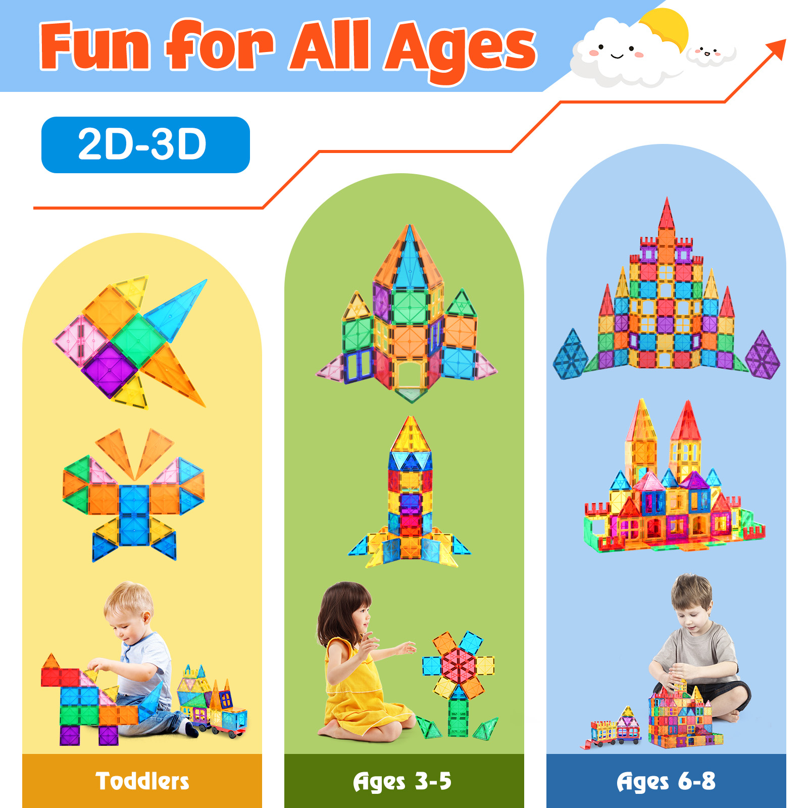 IYHN Magnetic Blocks Building Set, 102 Pieces photo 5