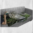 thumbnail image 5 of Rainforest Soft Flannel Fleece Blanket, Huay Mae Khamin Waterfall in Tropical Rainforest Thailand Holiday Travel Theme, Cozy Plush for Indoor and Outdoor Use, 50" x 70", Green Brown, by Ambesonne, 5 of 5