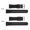 thumbnail image 4 of Uxcell Silicone Watch Band 20mm Quick Release Rubber Replacement Watch Strap with Stainless Steel Black Clasp, Black, 4 of 7