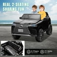 thumbnail image 2 of Track Seven 24V 2 Seater Ride on Car, Licensed LEXUS LX600 Electric Car with Remote, 20" Width Seat, Bluetooth, LED Lights, Key Start, Portable Handle, 24V Ride on for Boys Girls Age 3+, Black, 2 of 11