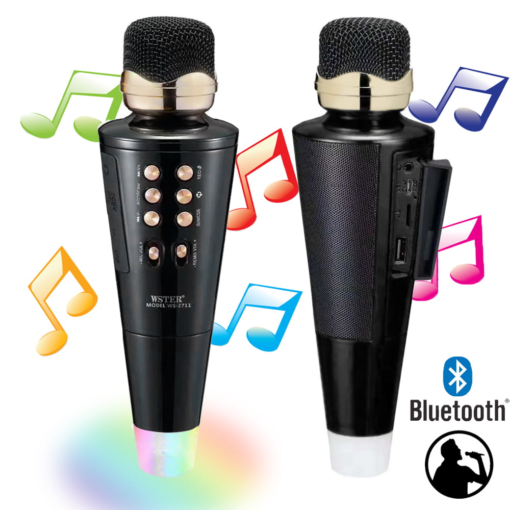 Mbuynow Wireless Karaoke Microphone Support iPhone Android iOS Smartphone PC Glod Kids Karaoke Machine Portable Handheld Mic for Home KTV Party Music Singing Playing 