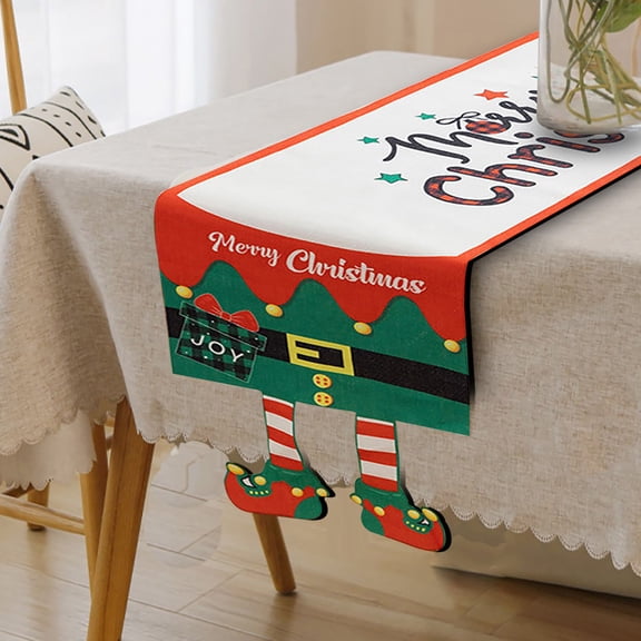Wadada Christmas Table Runner,Seasonal Winter Holly Trees Linen Table Centerpieces, 13 x 72 Inch Table Runners Xmas Holiday Kitchen Dining Table Decoration for Indoor Outdoor Home Party Decor