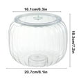 thumbnail image 3 of Pumpkin Jar with Cover, Plastic Pumpkin Shaped Food Storage Container with Sealed Lid, Clear Candy Snack Fruit Box Rice Bucket for Wedding Home Table Centerpieces Party Kitchen, 3 of 6