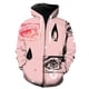 thumbnail image 1 of Sudadera con capucha y cremallera para hombre, diseño abstracto de ojos de tigre, informal, con estampado 3D, estilo urbano, manga larga, estilo hip hop, unisex, de gran tamaño, 1 of 6