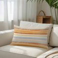 thumbnail image 3 of Orange Nordic Style Stripes King Size Pillow Cover, Pillowcase Protectors with Zipper, Breathable Decorative Throw Pillow Case Cover, Orange Grey Texture Pillow Shams for Couch Sofa 20x36Inch, 3 of 8