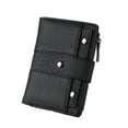 thumbnail image 1 of Monedero pequeño de cuero para mujer con ventana de identificación con bolsillo para monedas con cremallera, clips para bolso de viaje de moda, 1 of 5