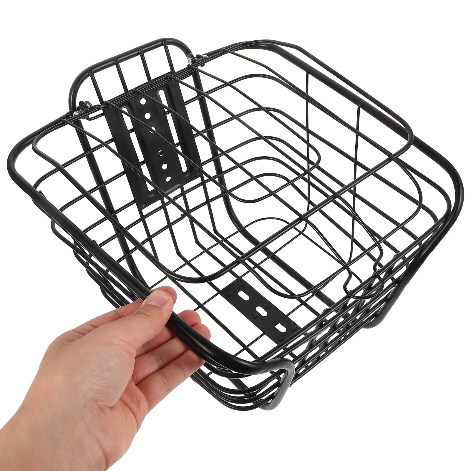 LEXSOMEO Folding Bike Frame Basket, Balance Bike Tricycle Basket, Pet Carrying Carrier, Bike Cargo Rack for Camping, Bike Handlebar Front Basket