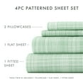 thumbnail image 4 of Noble Linens 3 Piece Pattern Microfiber Bed Sheets Set, Forest Thatch, Twin, 4 of 9