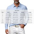 thumbnail image 5 of Men's Linen Shirts Long Sleeve Polo-Collared Button Solid Color Shirt Versatile Breathable Casual Business Tees (XL, Light Blue), 5 of 5