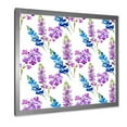 thumbnail image 2 of Designart 'Purple and Pink Floral Pattern' Traditional Framed Art Print, 2 of 4