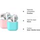 thumbnail image 2 of Funda de silicona para Apple AirPods 2 y 1, funda para AirPods Funda de silicona Protección a prueba de golpes (AirPods 2, rosa + verde menta), 2 of 2