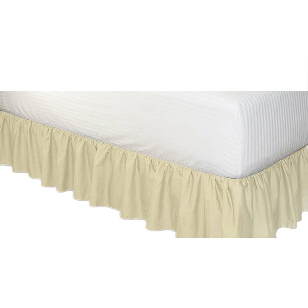 Elastic Bed Skirt for Bed Accessories Tight and Loose Decoration Peach