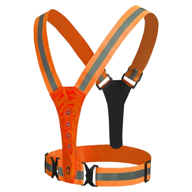 Sentmoon Deals of the Day Clearance Prime LED Reflective Vest LED Vest High Visibility And Retractable Waist Shoulder Suitable For Running Cycling Walking Motorcycle Up to 40% off
