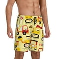 thumbnail image 2 of Bixox Men's Funny Construction Vehicles printed lightweight casual shorts, soft sleep shorts with pockets., 2 of 7