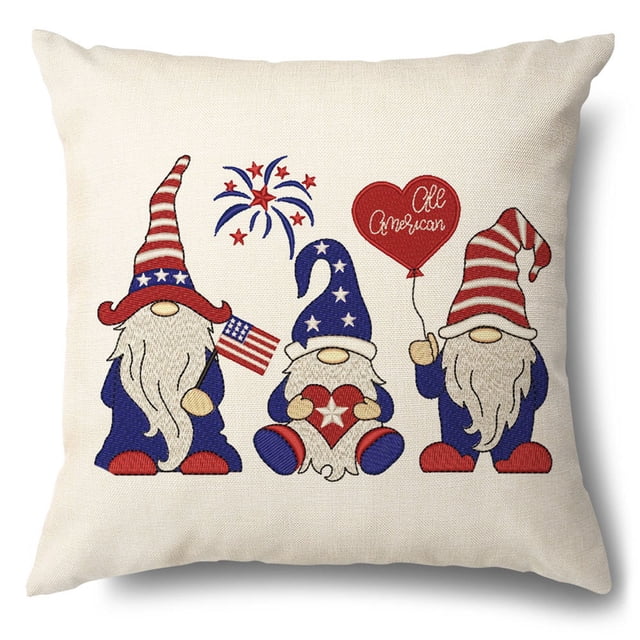 Fundas de almohada, fundas de almohada, fundas de almohada decorativas, funda de almohada del Día de la Independencia, bandera, letra, sofá, oficina, lino, funda de cojín, funda de almohada del Día de