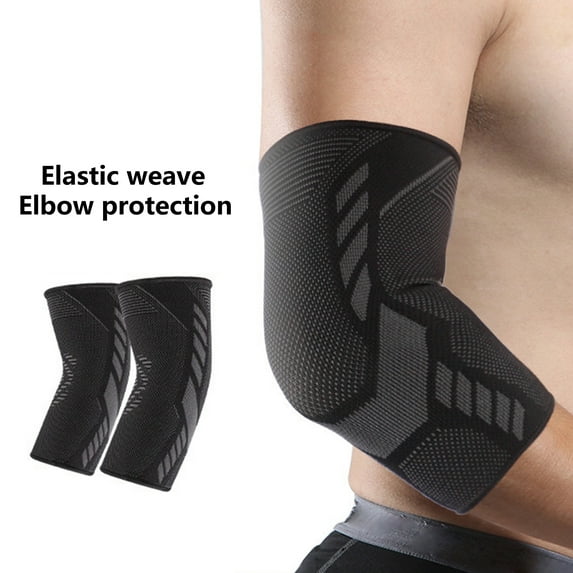 shenmeida 1 Pair Elbow Brace Compression Sleeve, Arm Support Sleeves Forearm Pain Relief Pads Braces for Tendonitis, Tennis & Golfers Elbow Treatment, Arthritis, Workout, Weight lifting