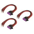 thumbnail image 4 of OBD2 Female Connector Cable, 3 Pcs Durable OBDII Extension Cable Red Black Wires High Power Efficiency 16 Pin  For Car, 4 of 8